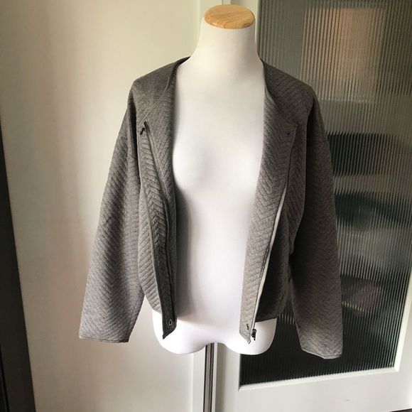 Line & Dot grey quilted bomber jacket - Picture 2 of 6